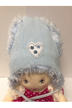 Obrázok pre Detská čiapka so srdiečkom modrá