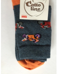 Obrázok pre Ponožky CottonLine sivomodré