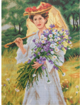Obrázok pre Gobelin Orchidea 2592 Žena v bielych šatách