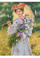 Obrázok pre Gobelin Orchidea 2592 Žena v bielych šatách