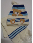 Obrázok pre Detská čiapka macko so šálom