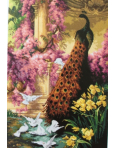 Obrázok pre Gobelin Orchidea Páv a hrdličky v záhrade