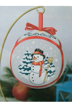 Obrázok pre Sada Vianočná guľa so snehuliakom 10289