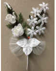 Obrázok pre Svadobné pierko ruža s kvetmi