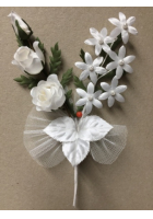 Obrázok pre Svadobné pierko ruža s kvetmi