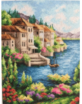 Obrázok pre Gobelin Krajina kvetín s loďkou 2179