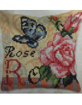 Obrázok pre Vankúš Ruža s motýľom 9556