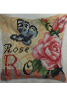 Obrázok pre Vankúš Ruža s motýľom 9556